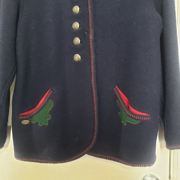 Vintage Trachtenmoden Alpentraum Wool Cardigan Jacket Womens 10 - Picture 5 of 13